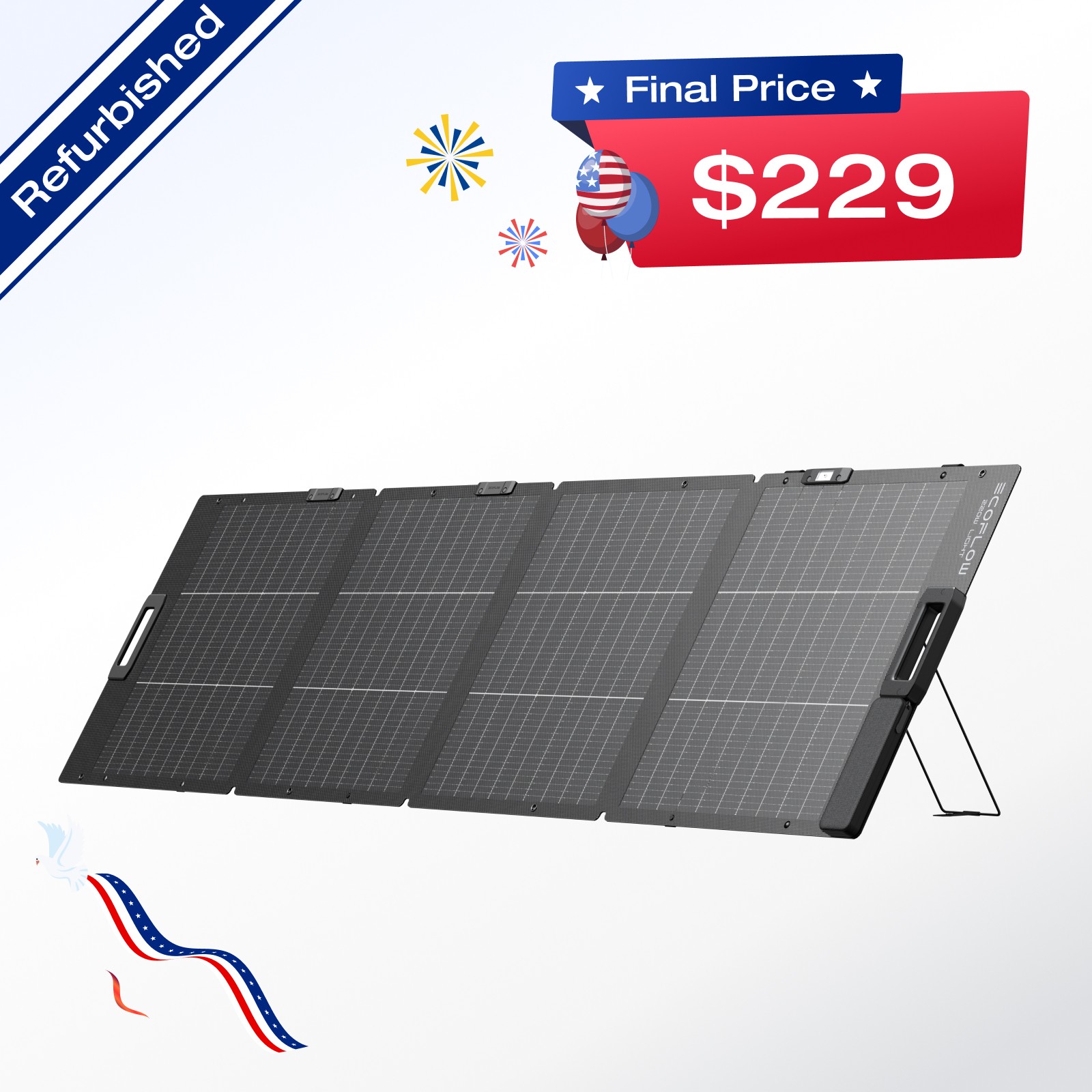 EcoFlow 220W NextGen Solar Panel Kit Waterproof IP68 for Out