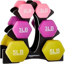Amazon Basics Neoprene Dumbbell Hand Weights for Exercise and Muscle Toning