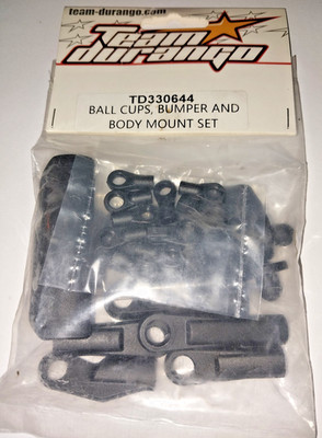 Team Durango RC TD330644 Ball Cups Bumper & Body Mount Set DESC10, DEX8, DEX8T