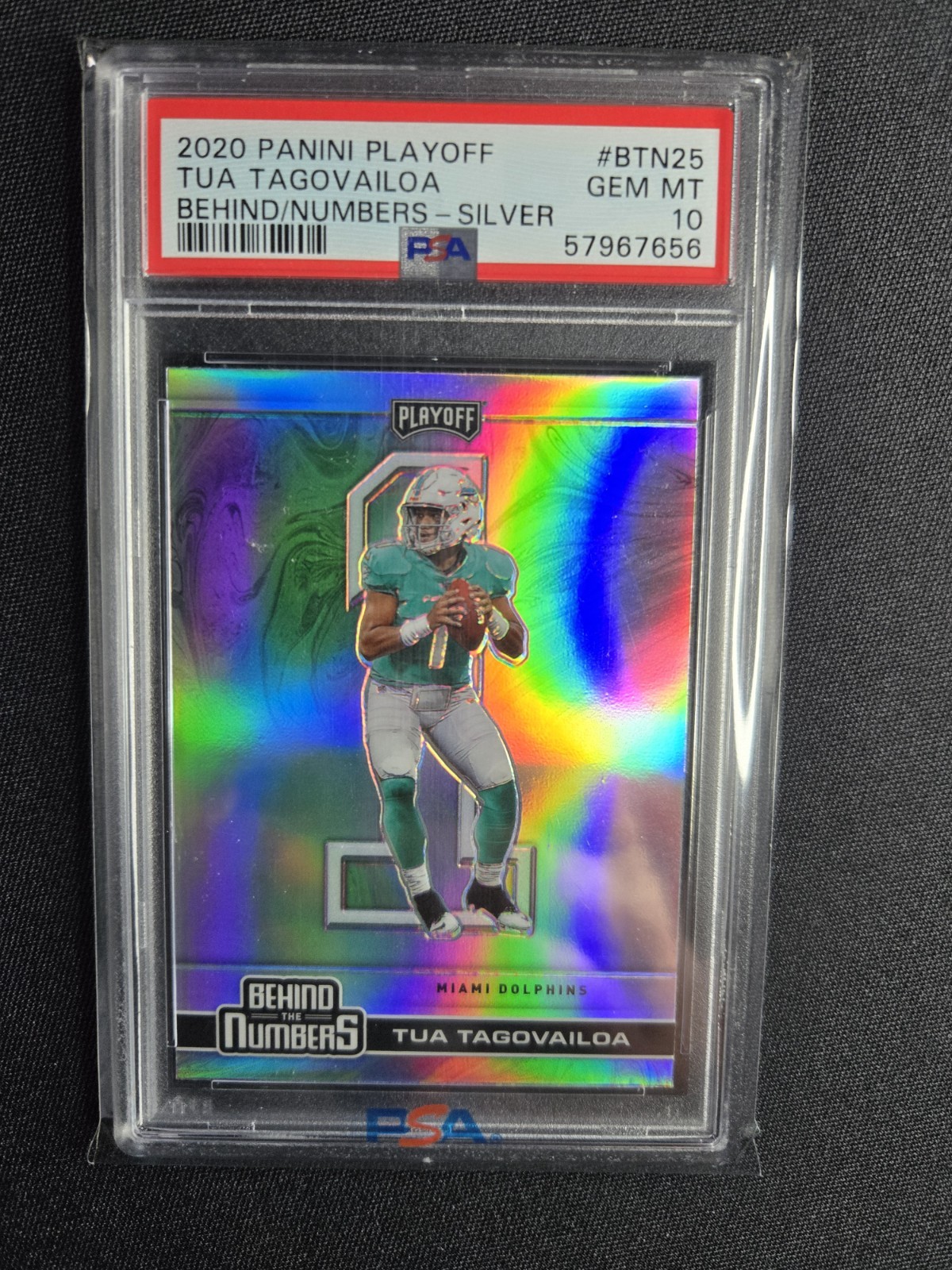 Tua Tagovailoa Panini Playoff Behind the Numbers #BTN25 Silver