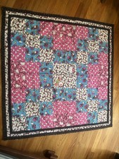 VINTAGE HELLO KITTY REVERSIBLE 48" X 48" BABY OR TODDLER BLANKET UNIQUE