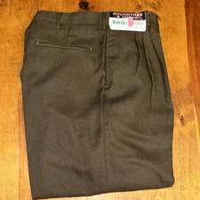 Roundtree & Yorke Mens Dress Pants 38x30 High Rise Pleated Brow Deadstock NWT