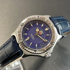 TAG HEUER WI2211 MEN'S AUTOMATIC WATCH NAVY BLUE DIAL SILVER CASE AUTHENTIC