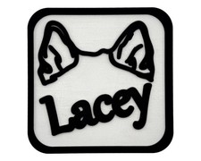 Personalized Dog Memorial Sign with 3D Wood Pet Ears Sign Pet Memorial BLACK