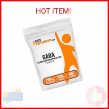 BulkSupplements.com GABA Powder - Gamma Aminobutyric Acid, GABA Supplement, Amin