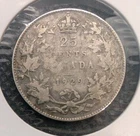 1929 Canada 25 Cents Silver Quarter G4 - George V - KM#24a - 80% Silver