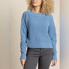 Toad  Co Bianca II Crew Neck Knit Sweater in Glacier Blue Size Small