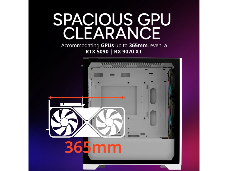 Cooler Master Elite 302 White Micro-ATX High Airflow Minimalist PC Case, 365mm G - Image 3 of 4