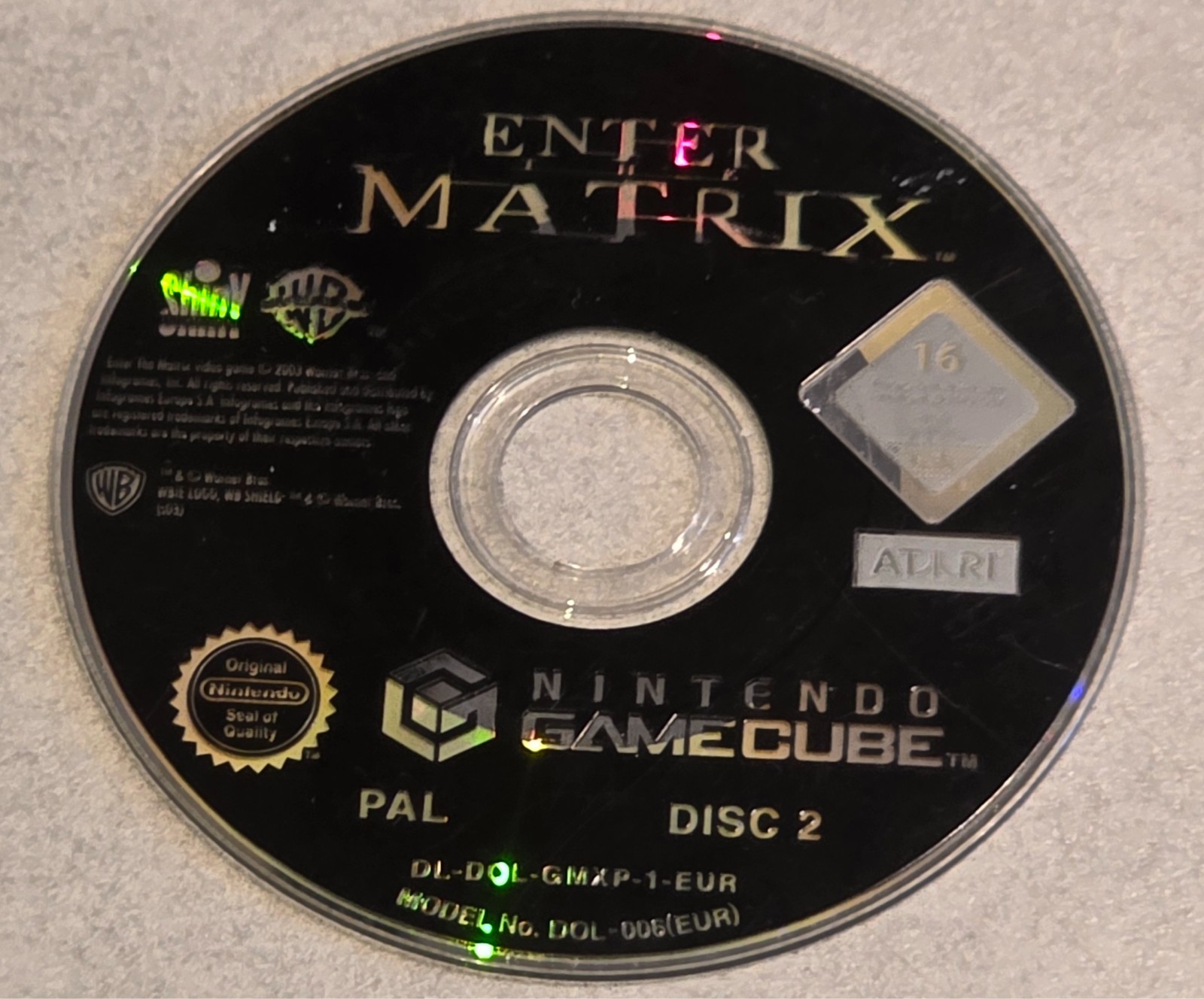 ENTER THE MATRIX NINTENDO GAME CUBE GAMECUBE CD2