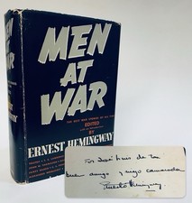 Product Image: Hemingway, Ernest. Men at War. First Edition, Signed and Inscribed by the author