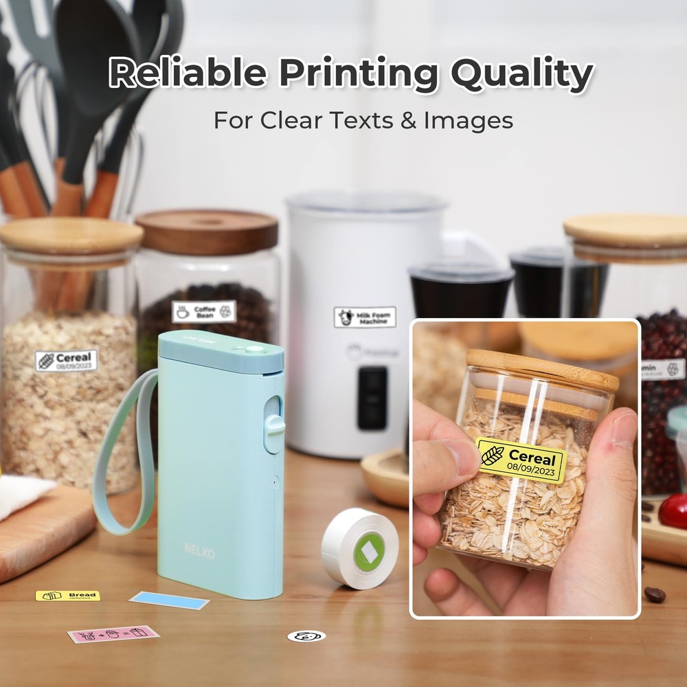 Bluetooth Label Maker P21 with Tape - Wireless Mini Portable Printer for Home & Office