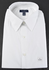 Club Room Mens Dress Shirt New L 16-16 1/2 White Button Up Regular Fit Solid