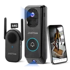 JAIOTlink 2K Dual Lens Video Doorbell Camera Wireless 2.4G/5G WIFI, Black 