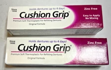 Cushion Grip Thermoplastic Denture Adhesive, 1 Oz, 2 Pack FAST FREE USA SHIPPER