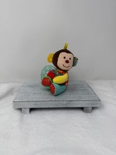 MONKEY 4.5" Rattle Plush Stuffed Toy w/ Teether by Linzy