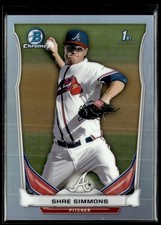 2014 Bowman Chrome Prospects Refractors Shae Simmons 384/500 Atlanta Braves