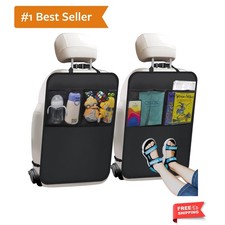 Kick Mats with Organizer -2 Pack Backseat Protector SeatCovers for Your Car, ...