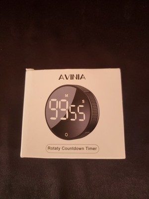 Avinia Rotary Digital Timer Large LED Display Magnetic Kitchen Display