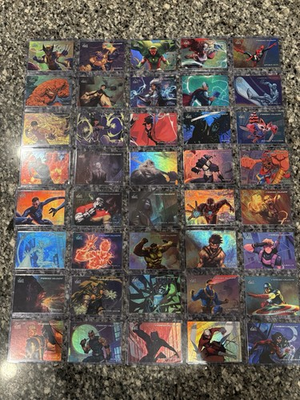 #ad #ad 2023 Fleer Marvel Flair Power Blast Complete Set $250.00