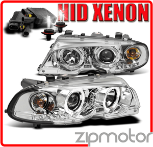 2001-2006 BMW E46 M3 New Euro Chrome Halo Angel Eyes Projector Headlight LH+RH
