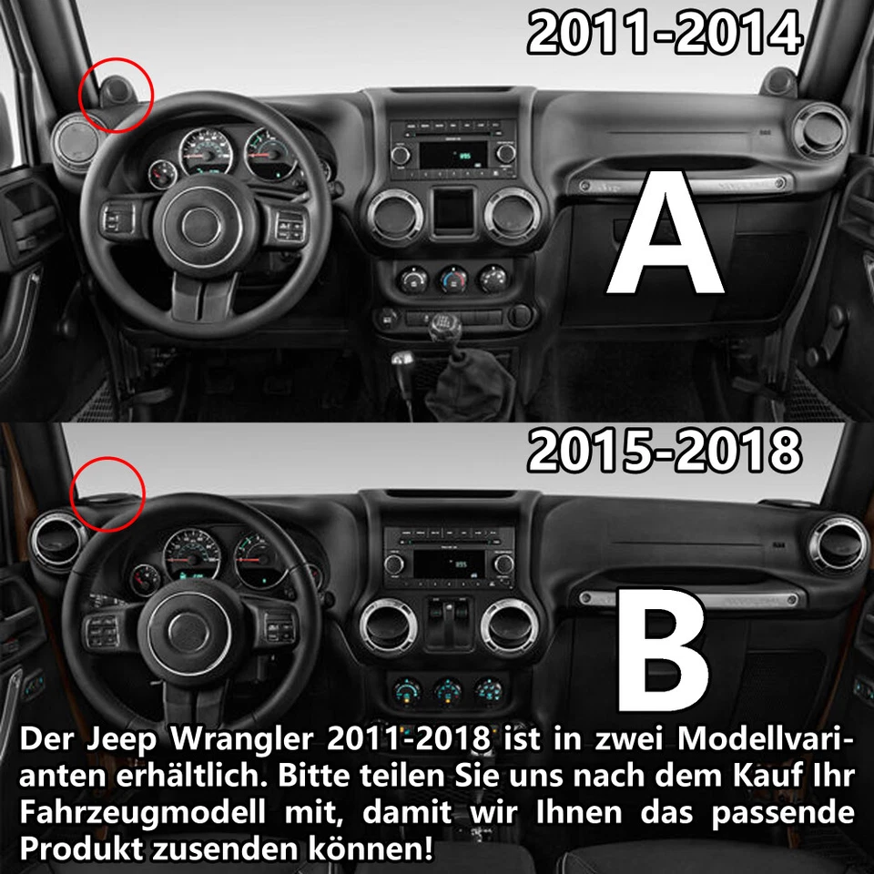 DAB+ Android 15 Apple CarPlay Autoradio Für Jeep Wrangler 3 JK 11-18 GPS Navi BT - Bild 3 von 4