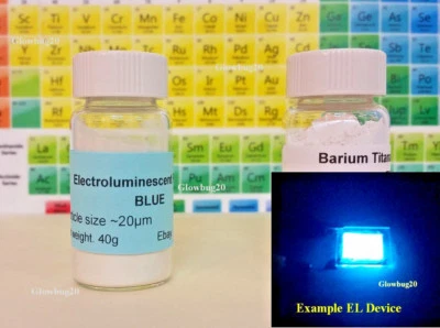 EL POWDER BLUE EMISSION Electroluminescent Powder EL Powder + Barium Titanate BaTiO3 for EL Devices