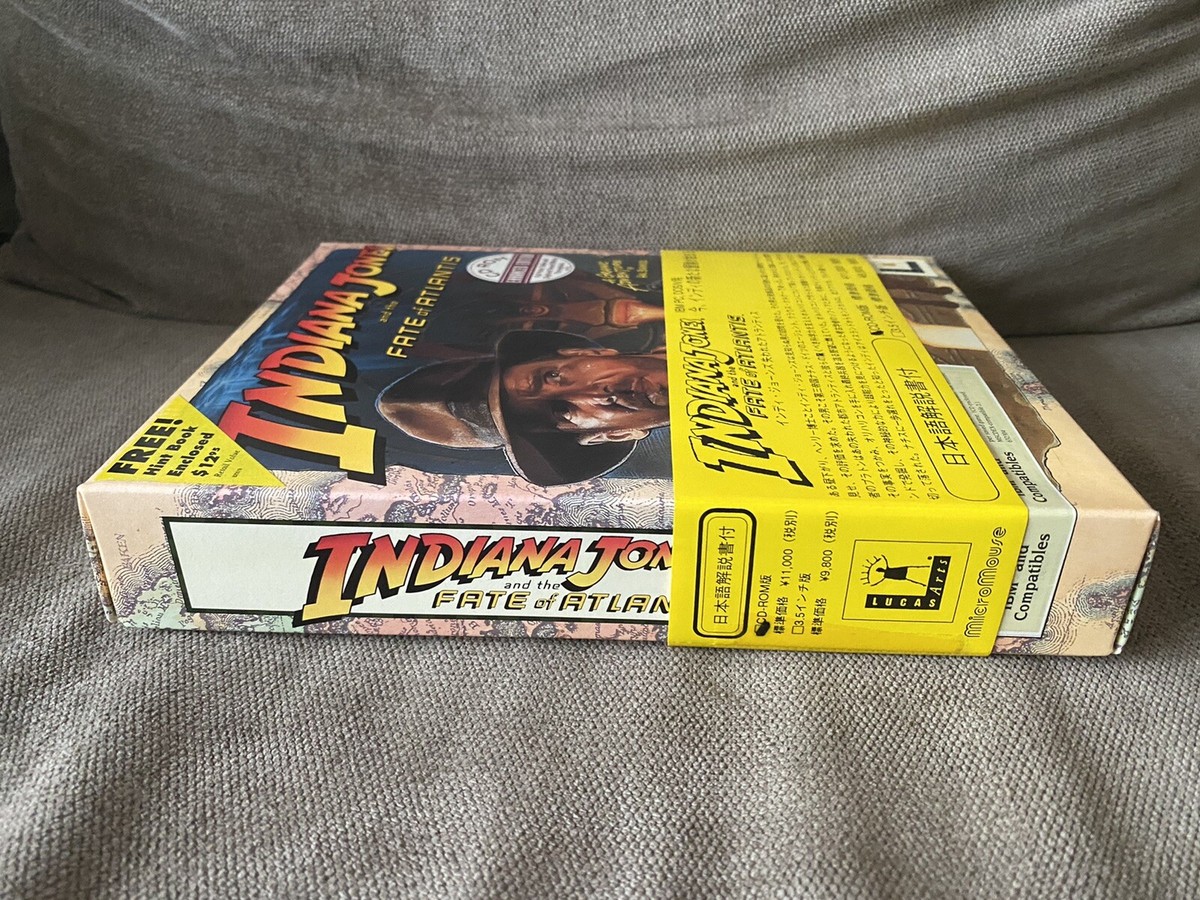 LUCASARTS INDIANA JONES And The Fate Of Atlantis 1992 IBM PC 3,5 RARE