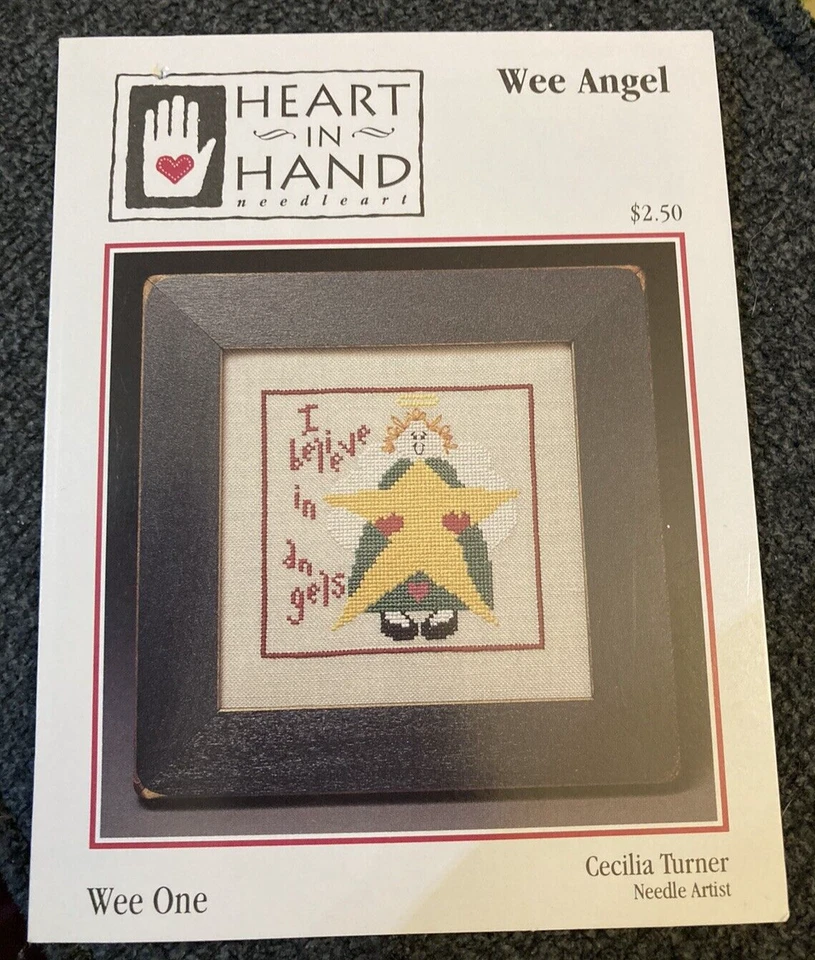 Vintage Heart in Hand needleart Wee Angel cr. stitch pattern only/Cecilia Turner - Image 2 of 3