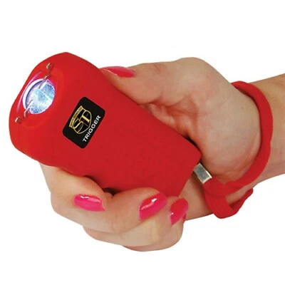SAFETY TECHNOLOGY Trigger Stun Gun Red 75 MV Flashlight Self Defense Personal Security Weapon