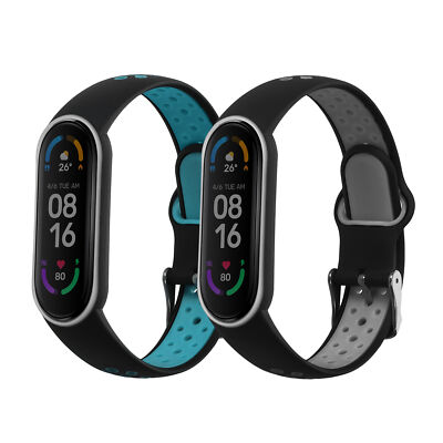 kwmobile 2x Sportarmband kompatibel mit Xiaomi Mi Smart Band 6 / Mi Band 6 /
