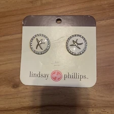 Lindsay Phillips Shoe Snaps Loni Round Beige And Gold. One Size Jewelry New