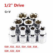E10 E11 E12 E14 E16 E18 E20 E22 E24 1/2" Drive Torx Sockets Vehicle Repair Tools