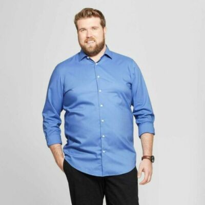 Goodfellow & Co Mens French Blue Button Down Dress Shirt Big & Tall Select  Size | eBay