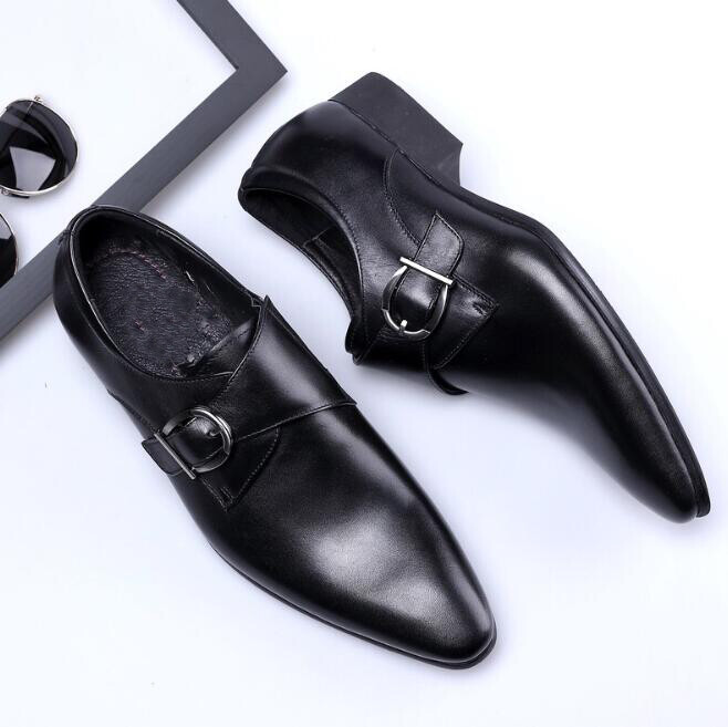 SAOLA Mocassini uomo business Oxford fibbia scarpe eleganti a punta ecopelle slip on