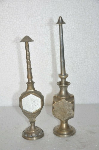 Rare Vieux Laiton Fin Artisanal Cuivre Gravé Sainte Eau Théière