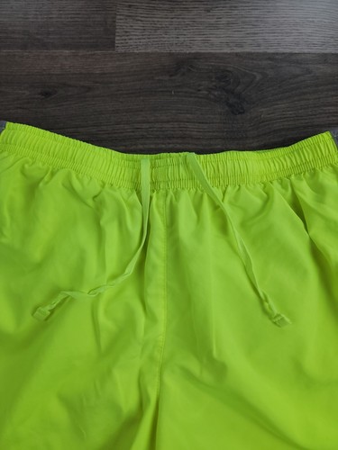 Nike Dri-Fit Youth Girls Tempo Running Shorts Large Neon Yellow Drawstrings Logo - Picture 5 of 11