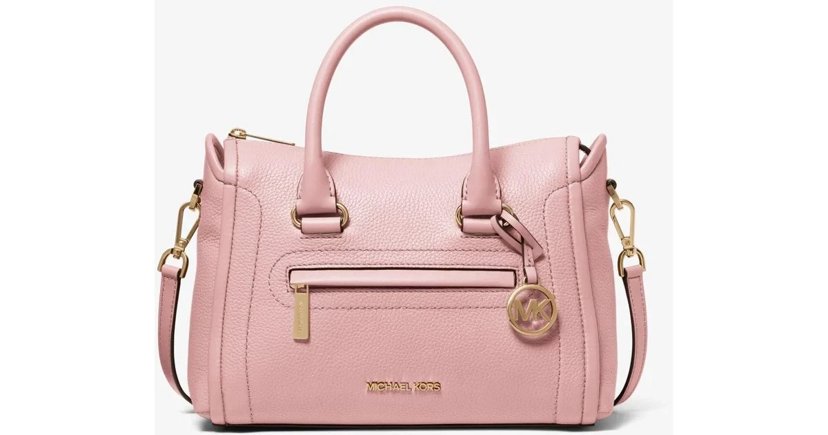 ON SALE* MICHAEL KORS #36063 Blush Pink Saffiano Leather Handbag with Strap  – ALL YOUR BLISS