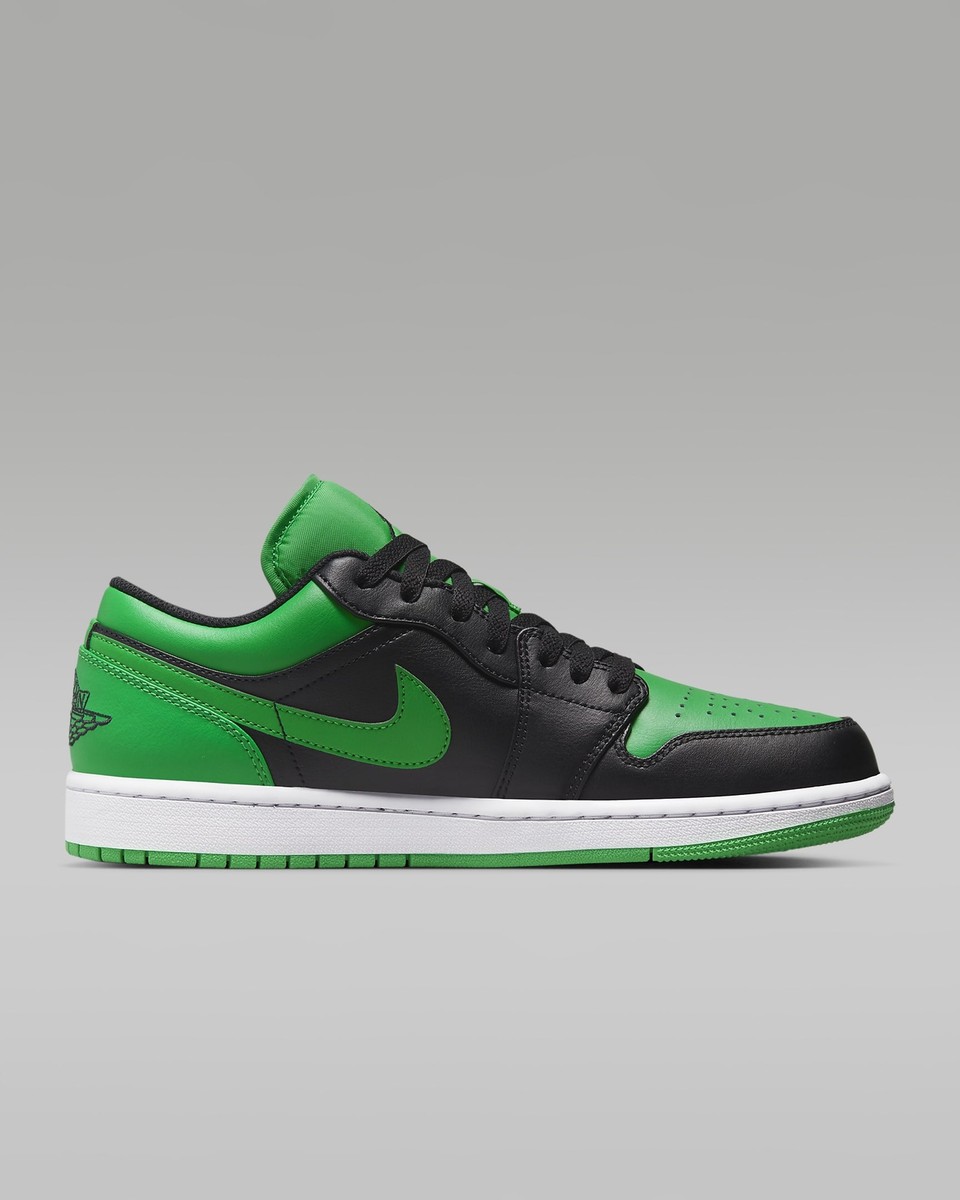 Mens Air Jordan 1 Low Lucky Green Black Toe 553558-065 All size