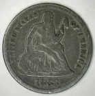 1883 Seated Liberty Silver Dime VG 10c US Type Coin Dark Very Good Circulated