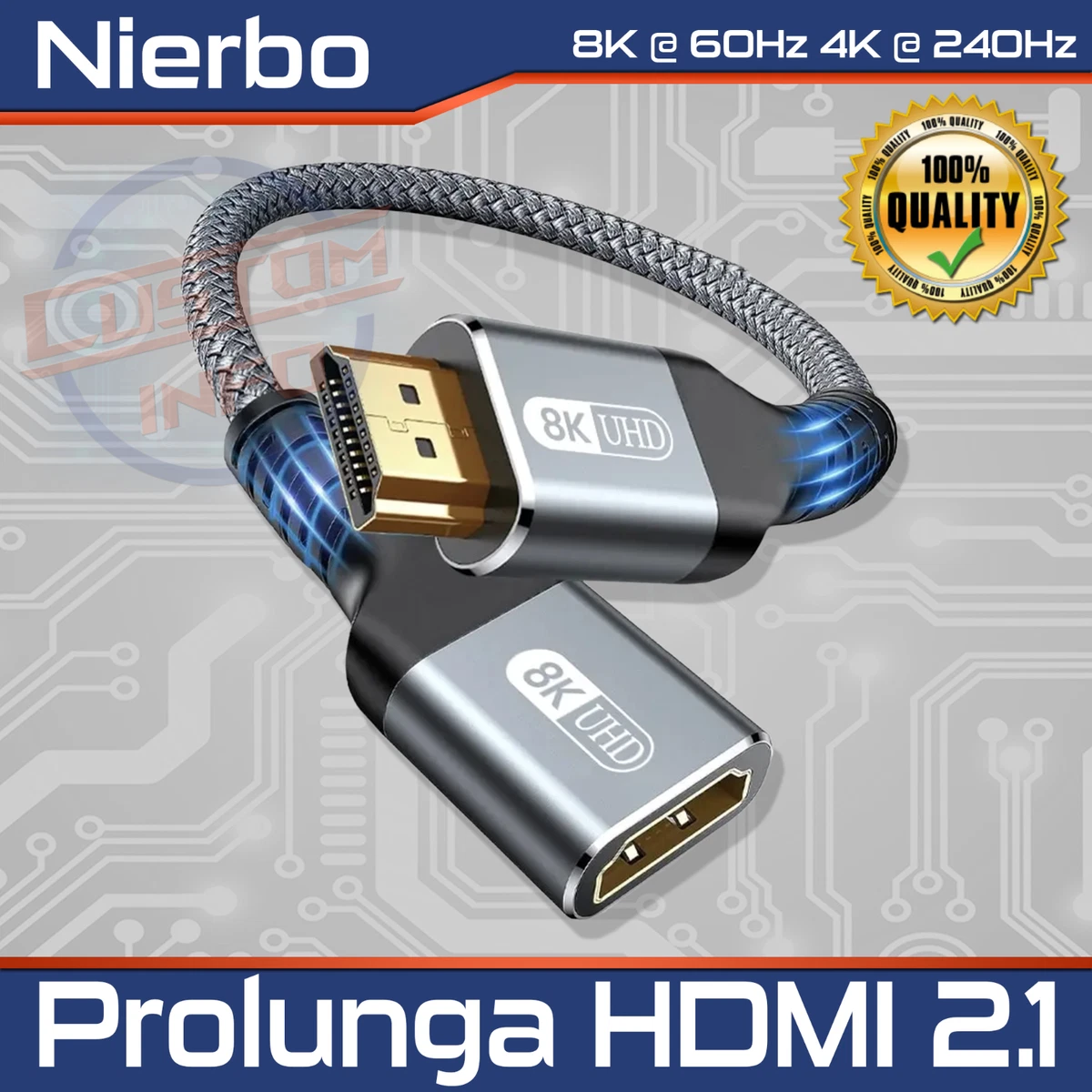 CAVO HDMI 1.4V 5 MT METRI 24K VERSIONE HDTV FULLHD HD 3D 1080p - Foto 9