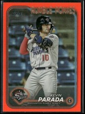 2024 TOPPS PRO DEBUT KEVIN PARADA ORANGE FOIL #PD-96 BINGHAMTON! #03/25!