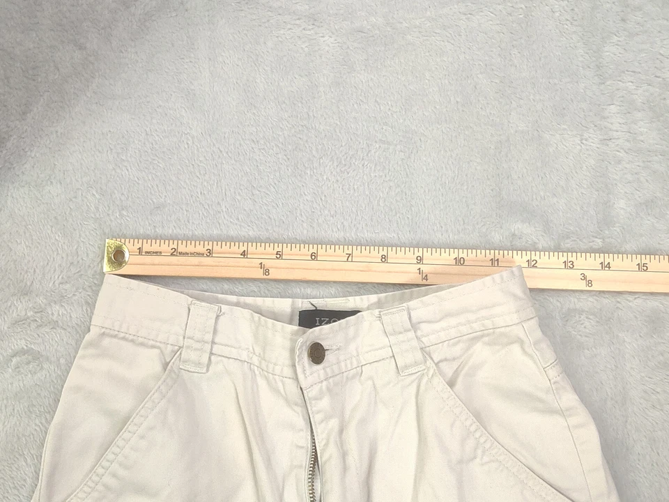 Pantalones Cortos de Carga IZOD Chinos Talla 12 Caqui Cargo Shorts Chinos Foto 3 de 4