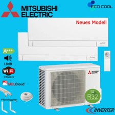 Mitsubishi Kompakt AY 2,5+5 kW Duo Dual MultiSplit Klimaanlage Wand Klimagerät