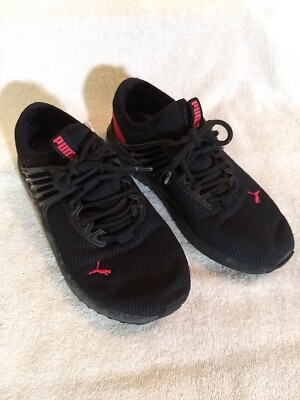 Puma Mens Black/Red Slip-on Running Shoes, Size: #JJ48+5 - Main Image