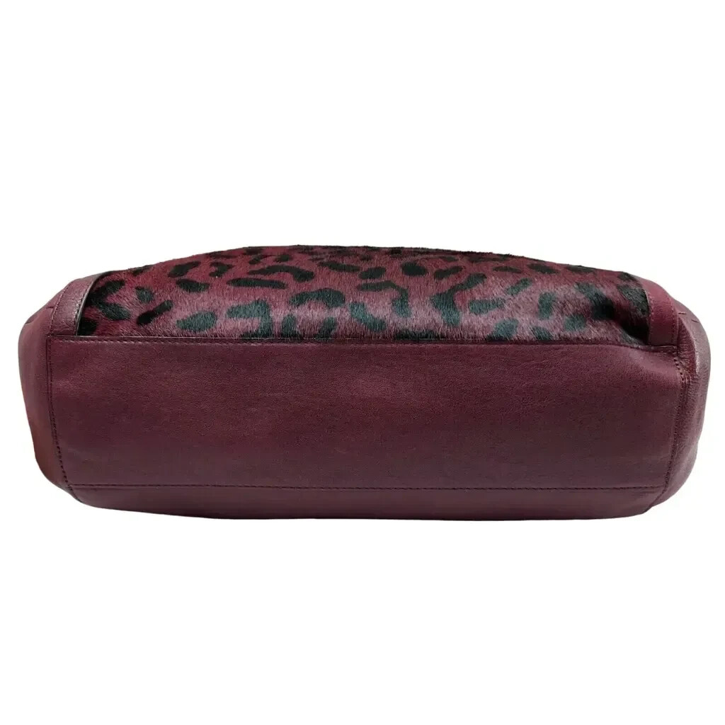 バッグ coach unborn carf leopard turn lock bag Rare COACH Unborn Carf Leopard Turn Lock Hand Bag Ribbon