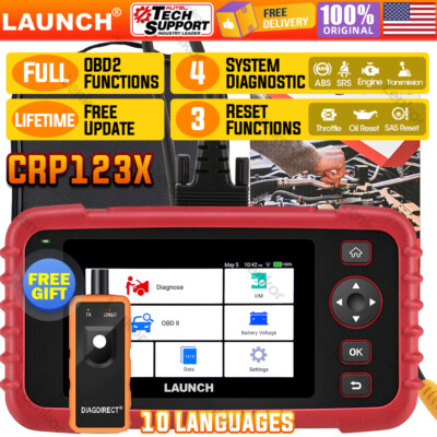 LAUNCH CRP123X Car OBD2 Scanner Code Reader Check Engine ABS SRS Diagnostic Tool
