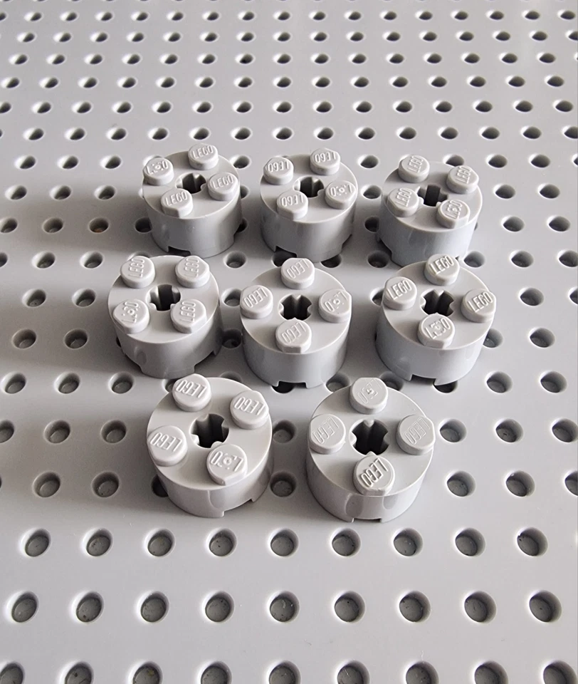 Lego Rundstein Baustein 8 Stk neu hellgrau Light Bluish Grey Round Brick 3941 R3 - Bild 1 von 1