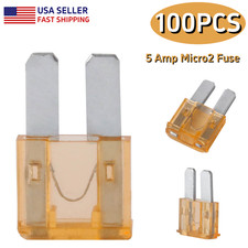 100PCS 5 AMP APT ATR Micro2 Blade Fuses Automotive M2 5A