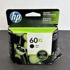 HP 60XL Black Ink OEM GENUINE Cartridge NEW Sealed Exp 09/2017