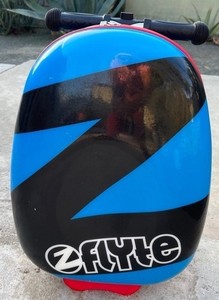 Zinc Flyte Z Kick Scooter Ride On Blue Black Luggage Suitcase Kids Travel